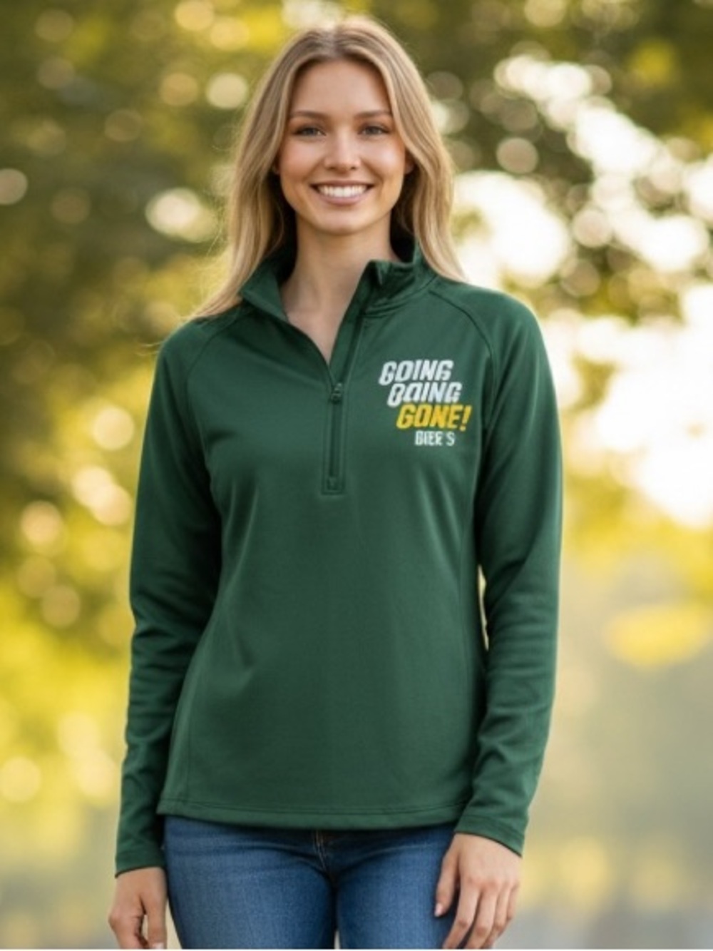 DICK’S SPORTING GOODS Going Going Gone Adult Medium Green 1/4 Zip